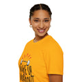 Wake Up Workout T-Shirt — Motivational Fitness Tee with Barbell Design