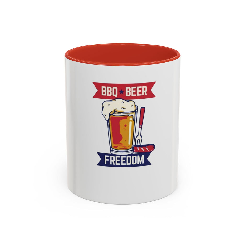 BBQ Beer Freedom Coffee Mug — Patriotic Grilling 11/15oz Accent Mug