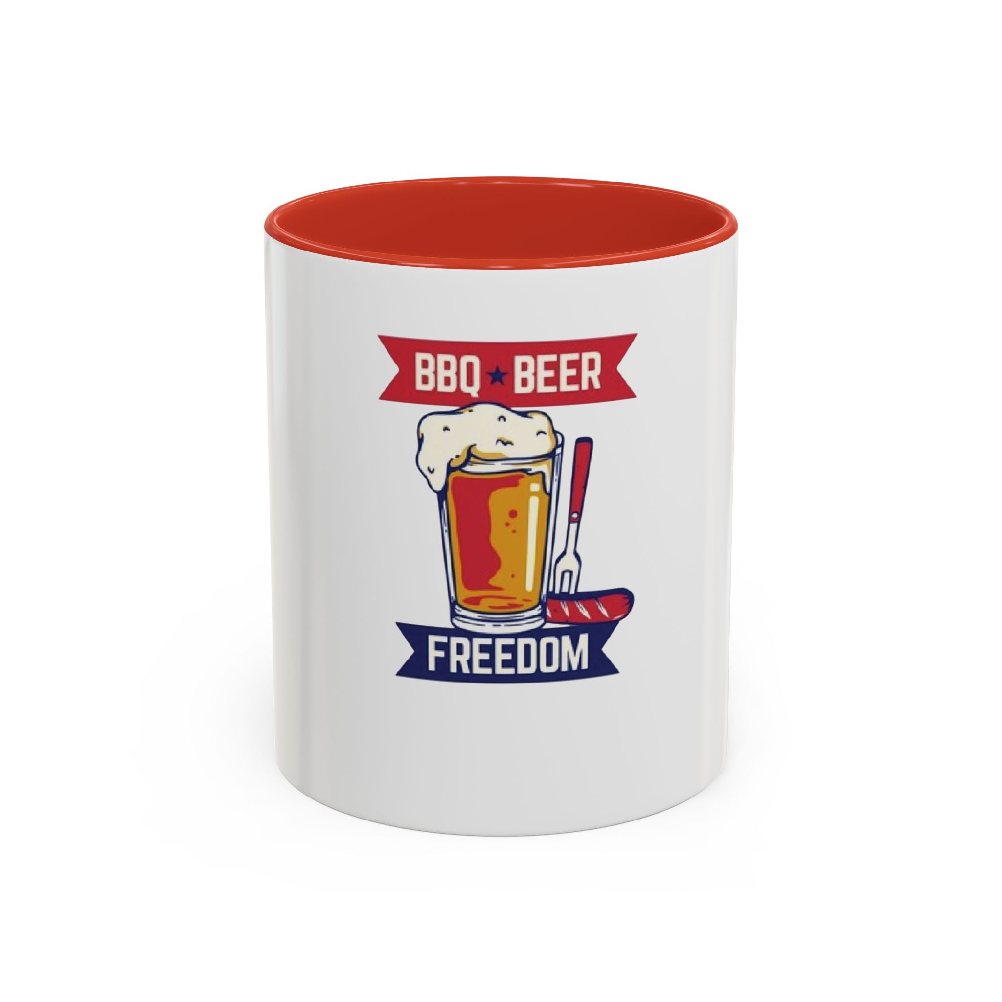 BBQ Beer Freedom Coffee Mug — Patriotic Grilling 11/15oz Accent Mug